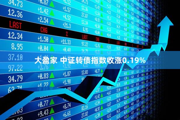 大盈家 中证转债指数收涨0.19%